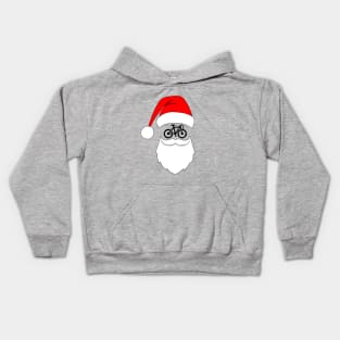 Santa Cycling Merry Bikemas Kids Hoodie